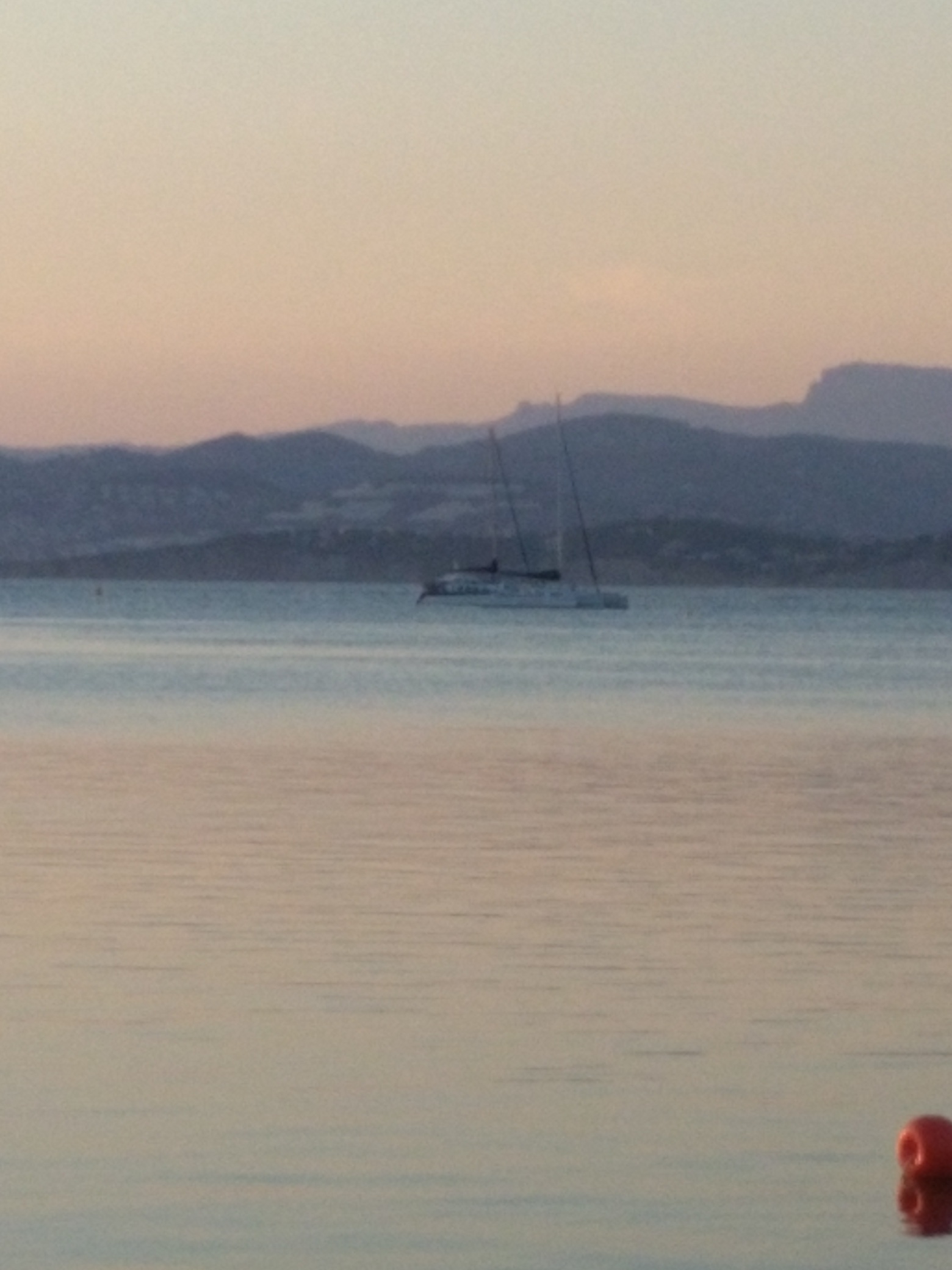 Bay of Bandol at nightfall