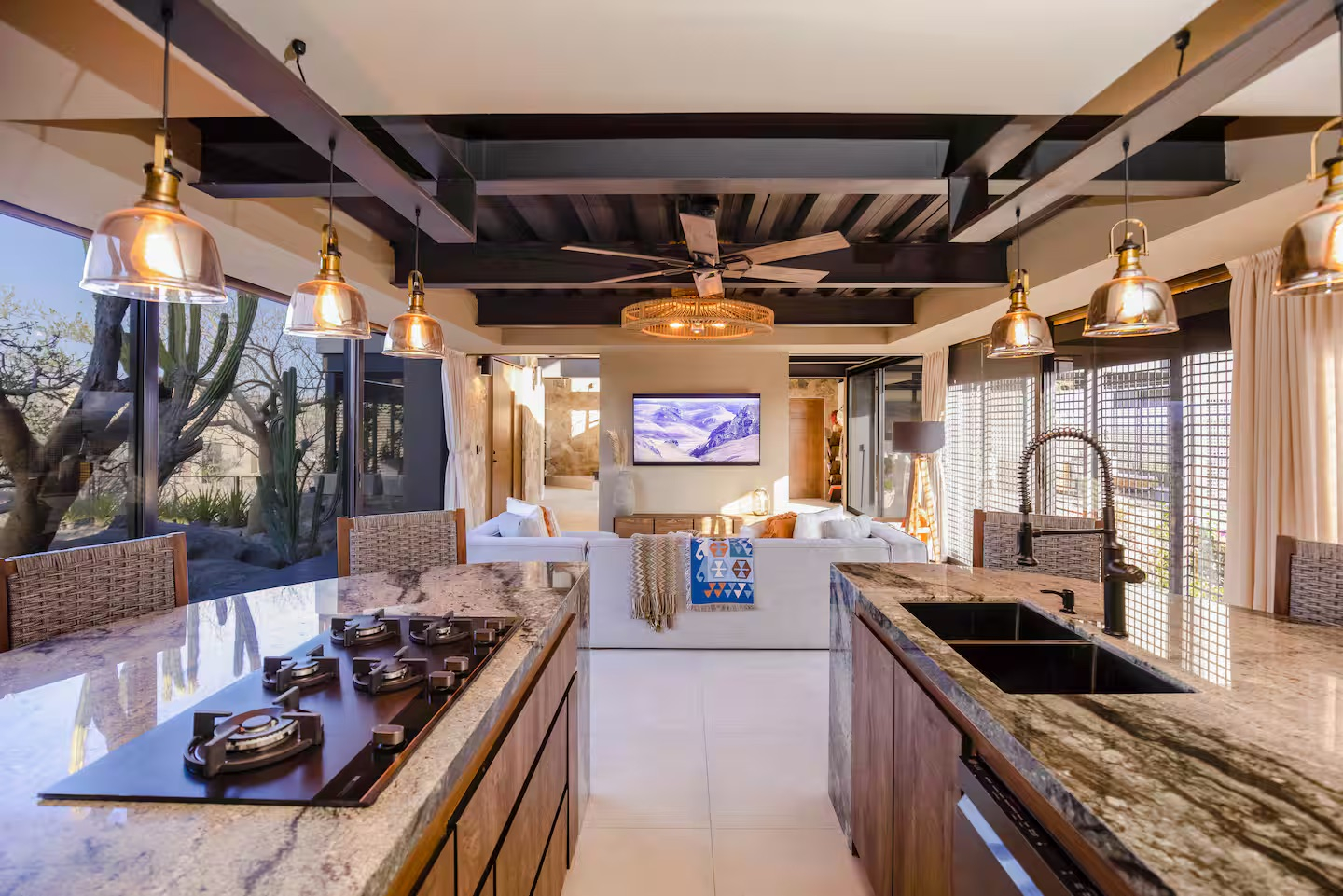 Kitchen and living room