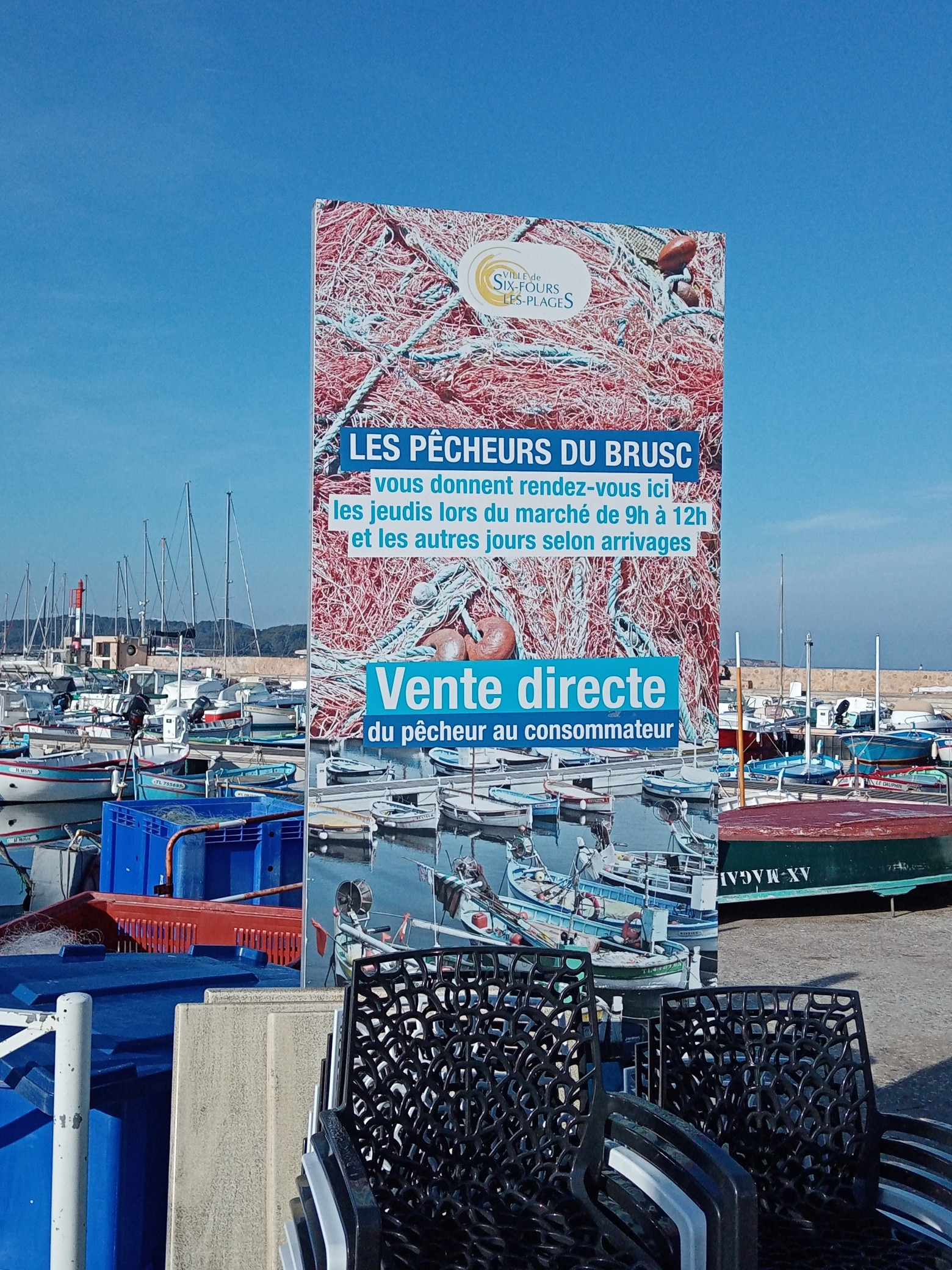 Selling fish right out of the sea...