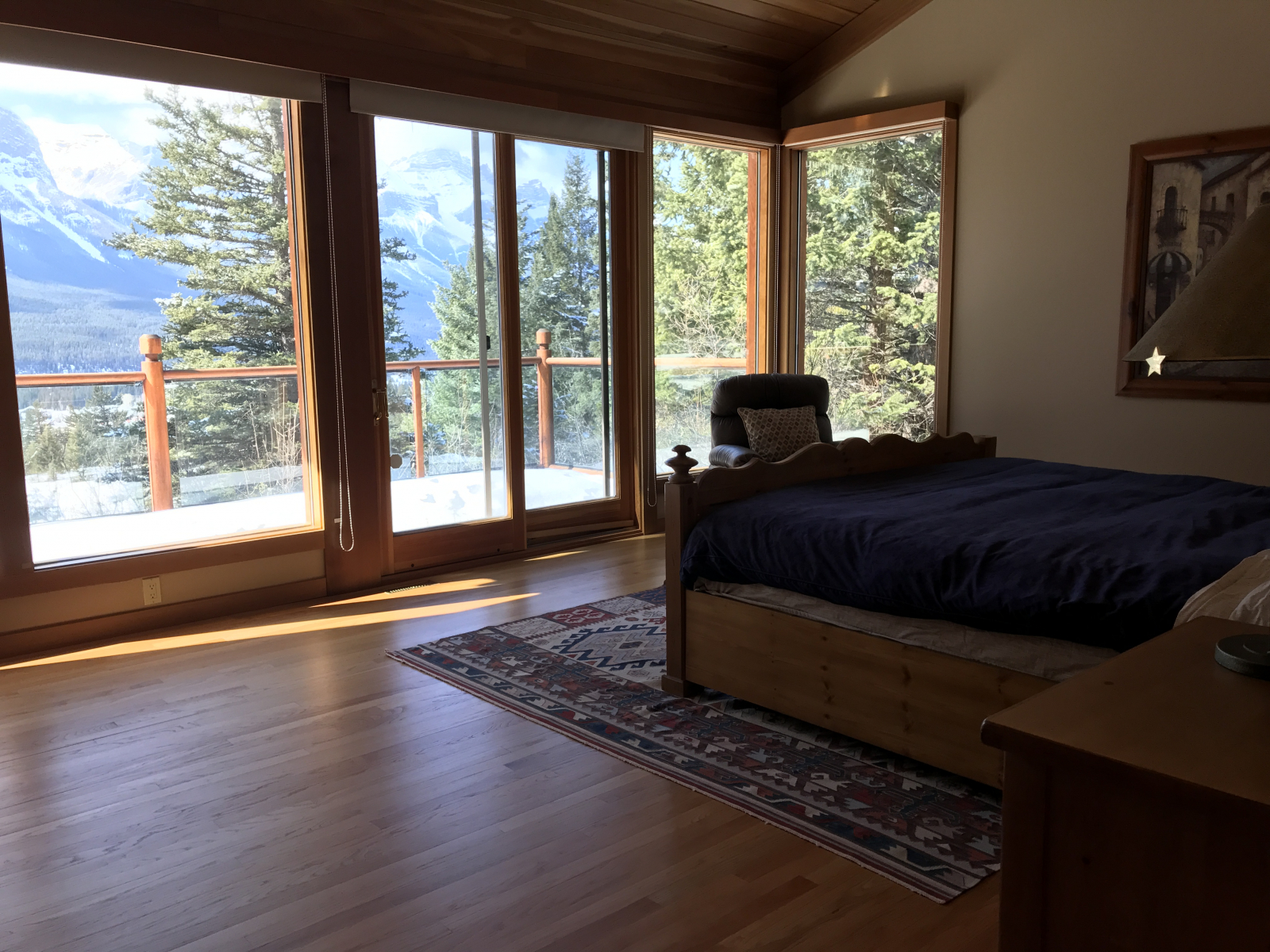 Master bedroom with view