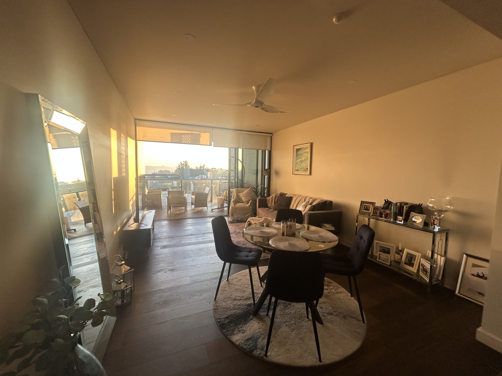 Modern two storey apartment with bay views