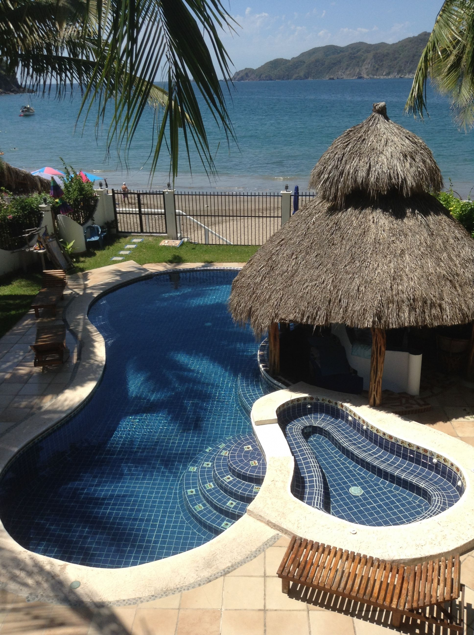 Beach front apartment.