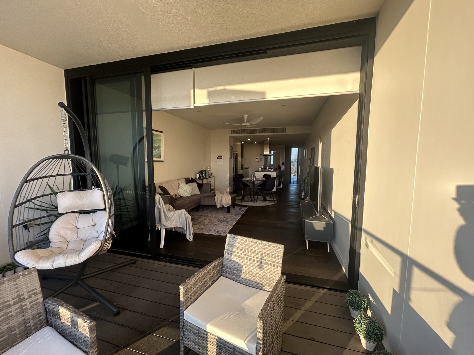 Modern two storey apartment with bay views
