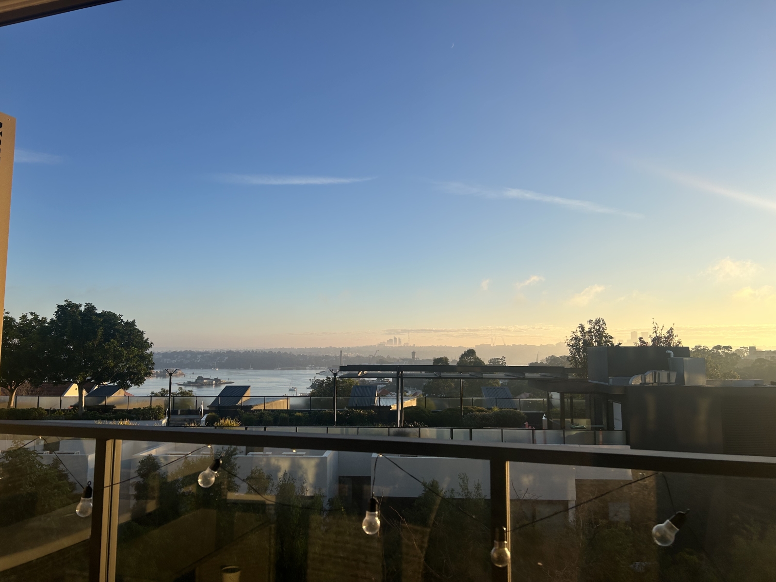 Modern two storey apartment with bay views
