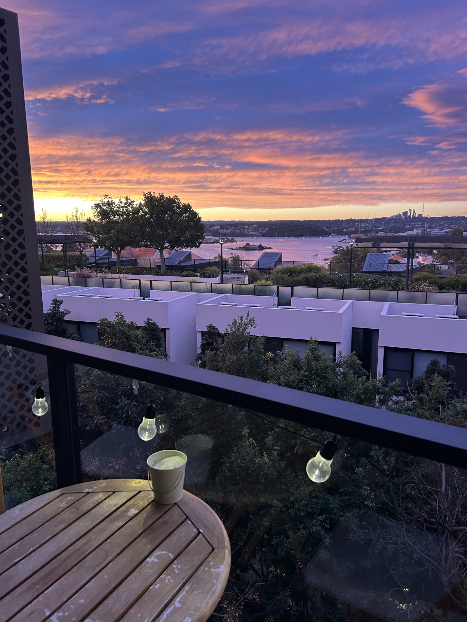 Modern two storey apartment with bay views