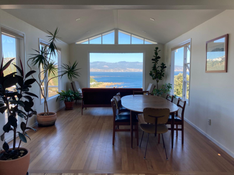 House on the hill with views of the coast