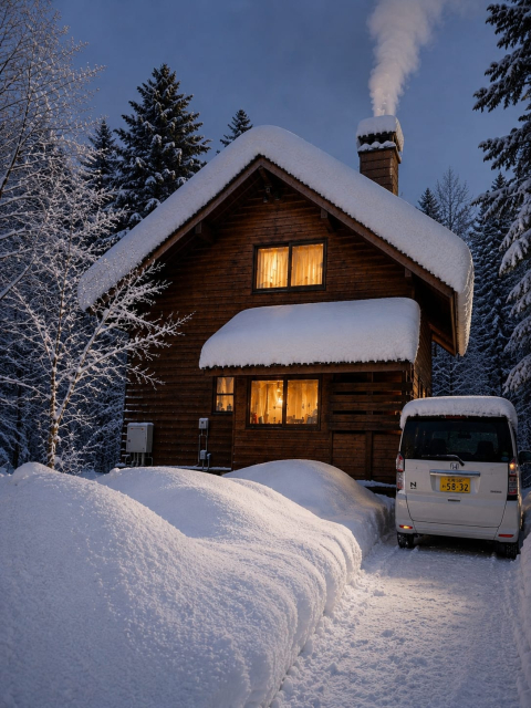 Charming Forest Lodge in the Japanese Alps.