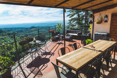 Historic home overlooking Tuscan countryside