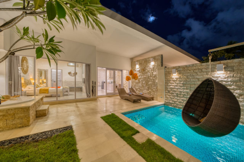 Bali paradijselijke ontsnapping 1BR villa perfect voor koppels met zwembad en jacuzzi