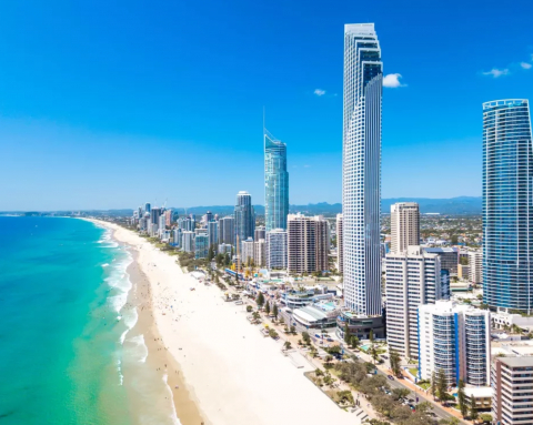 Gold Coast Australia featuring pristine beaches and world heritage rainforests.
