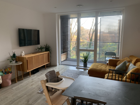 Light central 3 BR apartment with balconies and park views