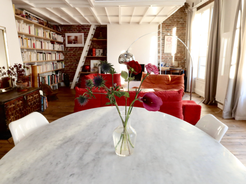 Cosy loft style condo in central Paris for cats lovers